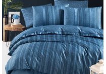 Постільна білизна сатин Premium La Romano - Talya Blue (Turkey), євро